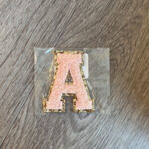 STONEY CLOVER LANE - Pink and Gold Varsity Letter Patch